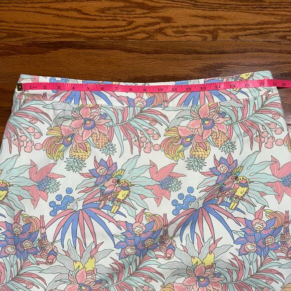 NWT Talbots Plus Petite Tropical Floral Canvas A-Line Mini Skirt Size 16WP - Picture 10 of 12